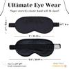 100% Mulberry Silk Sleep Mask  Adjustable Eye Mask for Men & Women, Large Size, 19 Momme 6A Grade, Handcrafted in USA  Soft, Hypoallergenic, Blackout, Moisture-Wicking, Anti-Aging (Black) view 4
