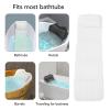 Bath Pillow for Bathtub, 50.2in Soft Spa Pillow with Back and Headrest Cushion, Hook, Suction Cup, Ergonomic Bathtub Pillow Non Slip Neck Support Pillow for Curved or Straight view 2