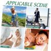 100pcs Eye Mask Paper Gel Reusable Lint Eye Pad Makeup Eyeshadow Cucumbers Covers Blindfold Eyeshade Eyepatches Eyelash Extensions Paper Eyemask Green view 3