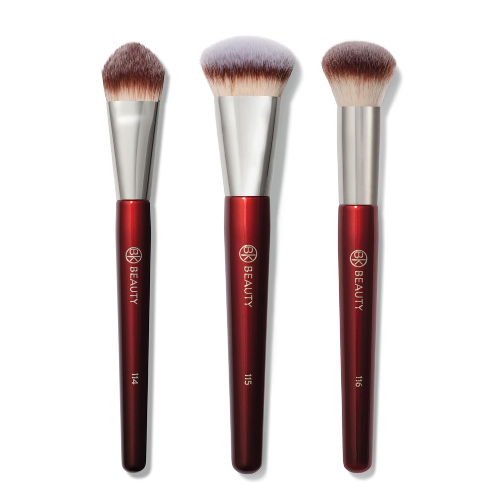 BK Beauty Core Complexion Trio Makeup Brushes Set (3PC)  Foundation, Concealer, and Blending Brushes for Liquid, Cream & Powder  Vegan, Cruelty-Free, Ultra-Soft Face Makeup Brushes