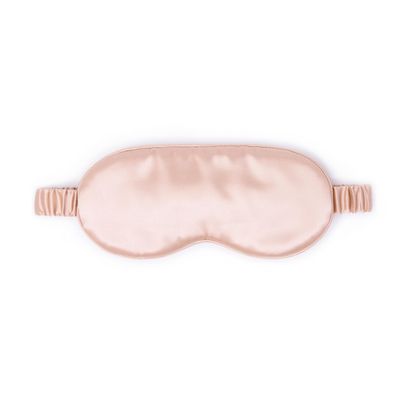100% Mulberry Silk Sleep Mask  Adjustable Eye Mask for Men & Women, Large Size, 19 Momme 6A Grade, Handcrafted in USA  Soft, Hypoallergenic, Blackout, Moisture-Wicking, Anti-Aging (Blush)