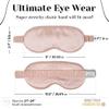 100% Mulberry Silk Sleep Mask  Adjustable Eye Mask for Men & Women, Large Size, 19 Momme 6A Grade, Handcrafted in USA  Soft, Hypoallergenic, Blackout, Moisture-Wicking, Anti-Aging (Blush) view 4