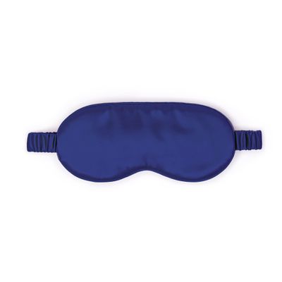 100% Mulberry Silk Sleep Mask  Adjustable Eye Mask for Men & Women, Large Size, 19 Momme 6A Grade, Handcrafted in USA  Soft, Hypoallergenic, Blackout, Moisture-Wicking, Anti-Aging (Navy Blue)