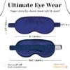 100% Mulberry Silk Sleep Mask  Adjustable Eye Mask for Men & Women, Large Size, 19 Momme 6A Grade, Handcrafted in USA  Soft, Hypoallergenic, Blackout, Moisture-Wicking, Anti-Aging (Navy Blue) view 4