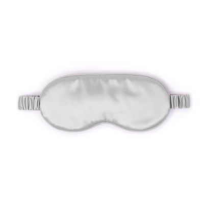 100% Mulberry Silk Sleep Mask  Adjustable Eye Mask (Silver) for Men & Women, Large Size, 19 Momme 6A Grade, Handcrafted in USA  Soft, Hypoallergenic, Blackout, Moisture-Wicking, Anti-Aging