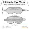 100% Mulberry Silk Sleep Mask  Adjustable Eye Mask (Silver) for Men & Women, Large Size, 19 Momme 6A Grade, Handcrafted in USA  Soft, Hypoallergenic, Blackout, Moisture-Wicking, Anti-Aging view 4