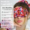 100% Mulberry Silk Sleep Mask  Adjustable Eye Mask for Men & Women, Large Size, 19 Momme 6A Grade, Handcrafted in USA  Soft, Hypoallergenic, Blackout, Moisture-Wicking, Anti-Aging (Flower) view 2