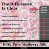 100% Mulberry Silk Sleep Mask  Adjustable Eye Mask for Men & Women, Large Size, 19 Momme 6A Grade, Handcrafted in USA  Soft, Hypoallergenic, Blackout, Moisture-Wicking, Anti-Aging (Flower) view 3