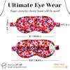 100% Mulberry Silk Sleep Mask  Adjustable Eye Mask for Men & Women, Large Size, 19 Momme 6A Grade, Handcrafted in USA  Soft, Hypoallergenic, Blackout, Moisture-Wicking, Anti-Aging (Flower) view 4