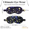 100% Mulberry Silk Sleep Mask  Adjustable Eye Mask for Men & Women, Large Size, 19 Momme 6A Grade, Handcrafted in USA  Soft, Hypoallergenic, Blackout, Moisture-Wicking, Anti-Aging (Sun and Moon) view 4