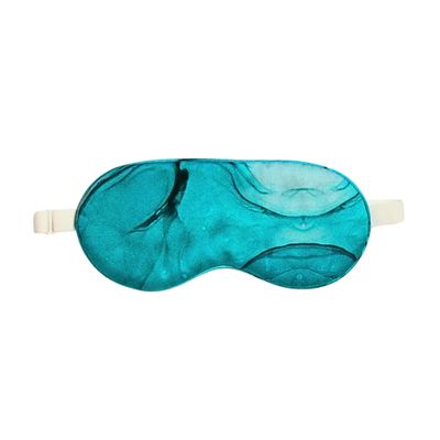 100% Mulberry Silk Sleep Mask  Adjustable Eye Mask for Men & Women, Large Size, 19 Momme 6A Grade, Total Blackout, Noise Reduction, Ear Protection, Handmade in USA (Dusty Turquoise)