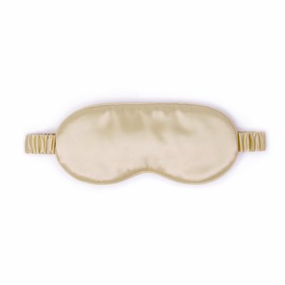100% Mulberry Silk Sleep Mask  Adjustable Eye Mask for Men & Women, Large Size, 19 Momme 6A Grade, Handcrafted in USA  Soft, Hypoallergenic, Blackout, Moisture-Wicking, Anti-Aging (Caramel)