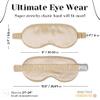 100% Mulberry Silk Sleep Mask  Adjustable Eye Mask for Men & Women, Large Size, 19 Momme 6A Grade, Handcrafted in USA  Soft, Hypoallergenic, Blackout, Moisture-Wicking, Anti-Aging (Caramel) view 4