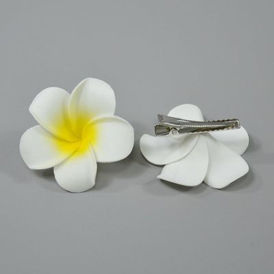 1pc Hawaiian Plumeria rubra Hair Clip For Women Girl Summer Beach Travel,Women Girl Hair Clip Frangipani Wedding Party