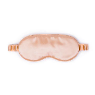 100% Mulberry Silk Sleep Mask  Adjustable Eye Mask for Men & Women, Large Size, 19 Momme 6A Grade, Handcrafted in USA  Soft, Hypoallergenic, Blackout, Moisture-Wicking, Anti-Aging (Rose Gold)