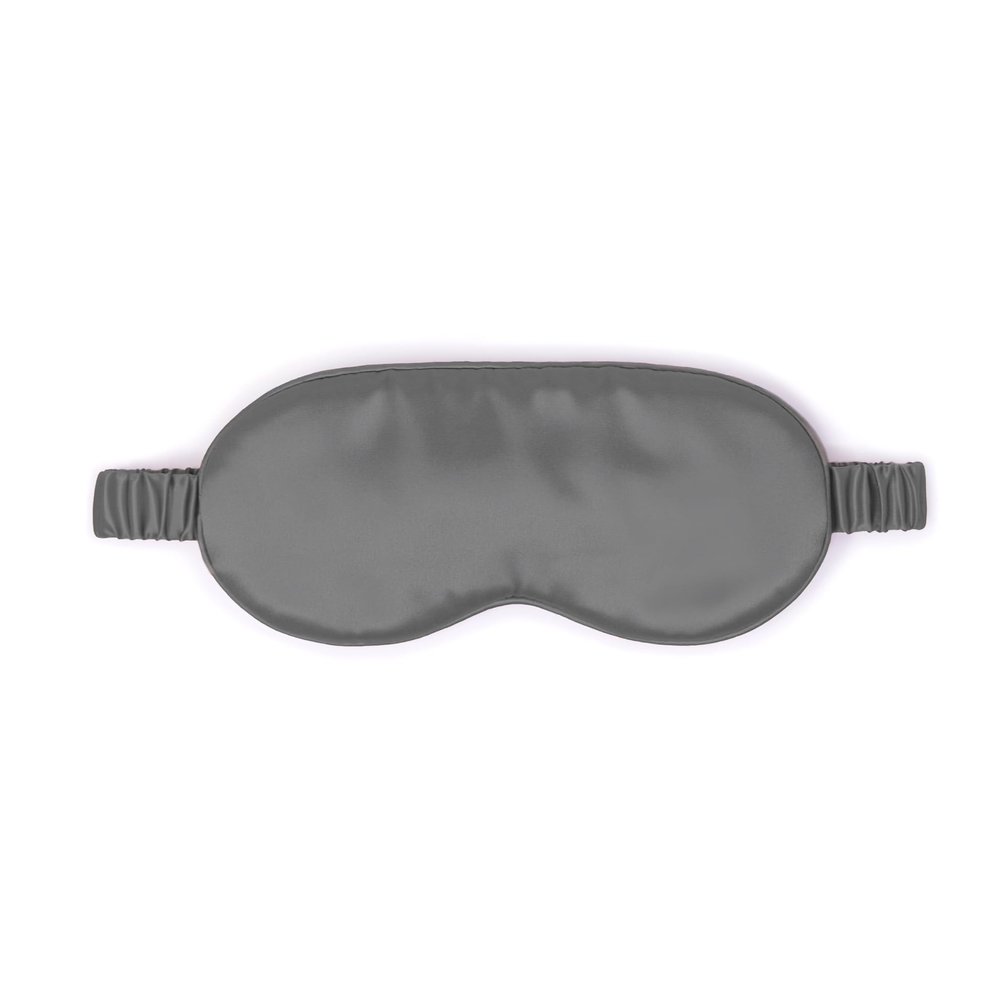 100% Mulberry Silk Sleep Mask  Adjustable Eye Mask for Men & Women, Large Size, 19 Momme 6A Grade, Handcrafted in USA  Soft, Hypoallergenic, Blackout, Moisture-Wicking, Anti-Aging (Graphite)