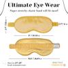 100% Mulberry Silk Sleep Mask  Adjustable Eye Mask for Men & Women, Large Size, 19 Momme 6A Grade, Handcrafted in USA  Soft, Hypoallergenic, Blackout, Moisture-Wicking, Anti-Aging (Gold) view 4