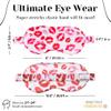 100% Mulberry Silk Sleep Mask  Adjustable Eye Mask for Men & Women, Large Size, 19 Momme 6A Grade, Handcrafted in USA  Soft, Hypoallergenic, Blackout, Moisture-Wicking, Anti-Aging (Kiss) view 4