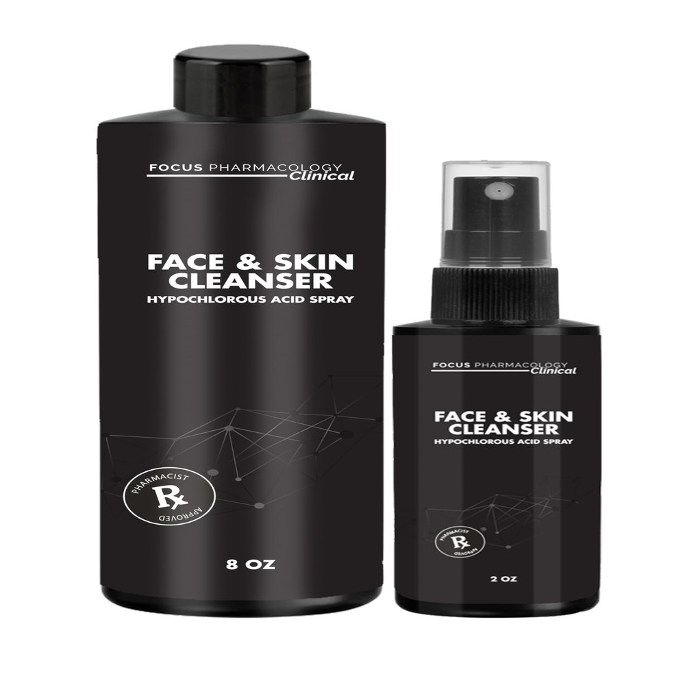 Face & Skin Cleanser Hypochlorous Acid Spray Gentle, Effective, and Refreshing skin care - 2OZ-8X