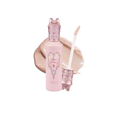 Flower Knows Midsummer Fairytales Liquid Highlighter,Silver Glitter Highlighter Makeup,Shimmer Face & Body Illuminator,Blendable & Long-lasting face Highlighter for All Skin Tones(01 Moonlight Swing)