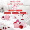 Valentines Bath Bombs Shower Steamers: Handmade Natural Bath Balls with Surprise for Women Gift Set - Relaxing Bubble Bathbombs Scented Rose Hearts Flower Romantic Birthday for Girls Kids Mom view 2