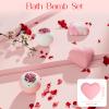 Valentines Bath Bombs Shower Steamers: Handmade Natural Bath Balls with Surprise for Women Gift Set - Relaxing Bubble Bathbombs Scented Rose Hearts Flower Romantic Birthday for Girls Kids Mom view 4