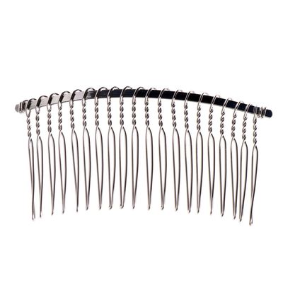 jiingekk Curling Comb, 20 Teeth Bridal Hair Clips Metal Wedding Veil Side Comb Hair Accessories Veil Comb Hairstyle Tool for Women