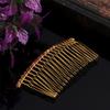 jiingekk Curling Comb, 20 Teeth Bridal Hair Clips Metal Wedding Veil Side Comb Hair Accessories Veil Comb Hairstyle Tool for Women view 2