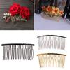 jiingekk Curling Comb, 20 Teeth Bridal Hair Clips Metal Wedding Veil Side Comb Hair Accessories Veil Comb Hairstyle Tool for Women view 3