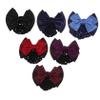 FOMIYES 6pcs Elastic Bun Hair Snood with Cross Bow Hairpins for Women Professional Office Headdress High Elasticity Mesh Clips Red Red Dark Purple Light Blue view 1