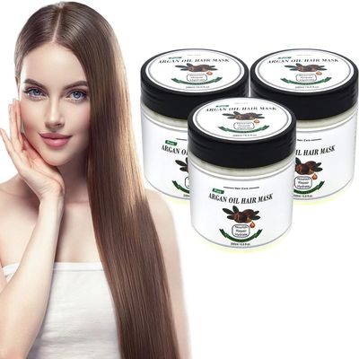 3 Pieces Hair Mask Argan Oil Hair Care Conditioner Women Hair Mask for Damaged Hair and Growth Deep Conditioning Hair Mask Hair Treatment Hair Cream Dry Frizzy Hair Nourish Repair Hydrate 6.8fl.oz