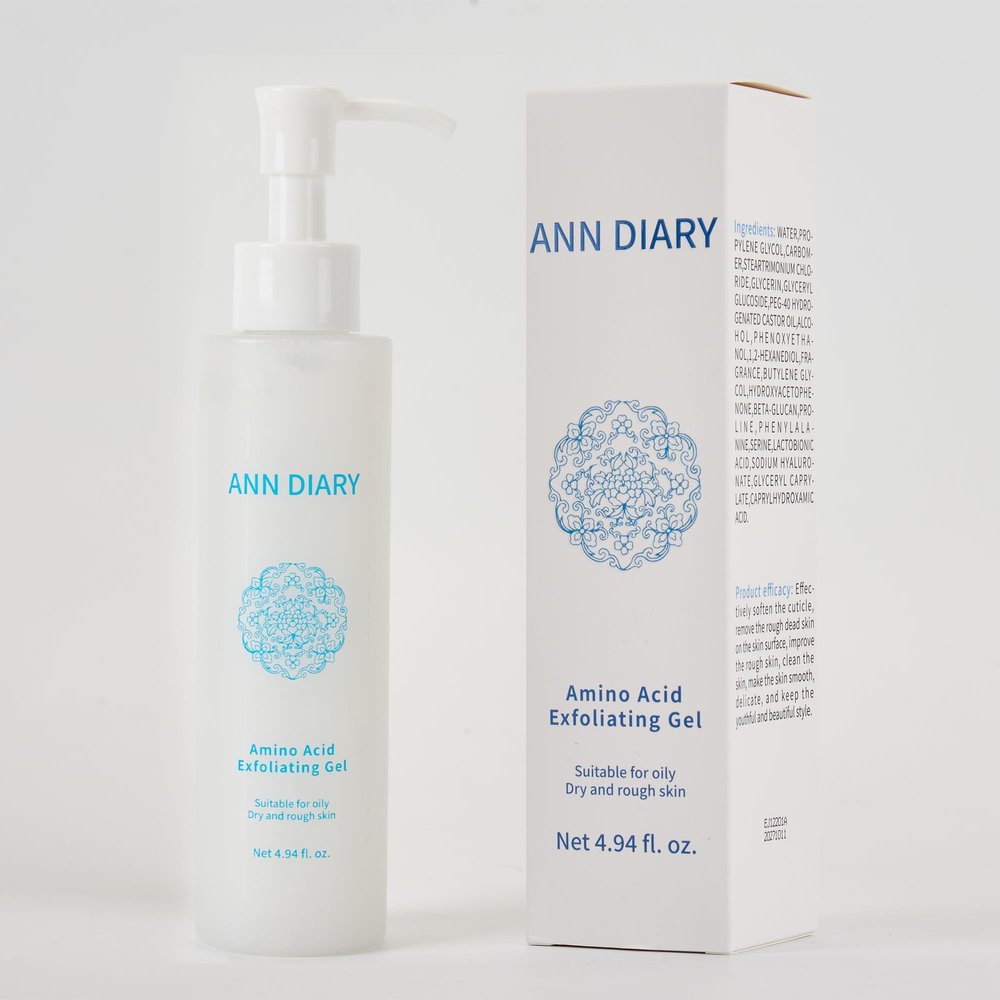 Ann Diary Amino Acid Exfoliating Gel Scrub for Face and Body Skin, Deep Cleansing Moisturizing Skin Exfoliator Gel,for Smooth, Resurface and Even Skin for Moisture Balance Net 4.94 fl.oz