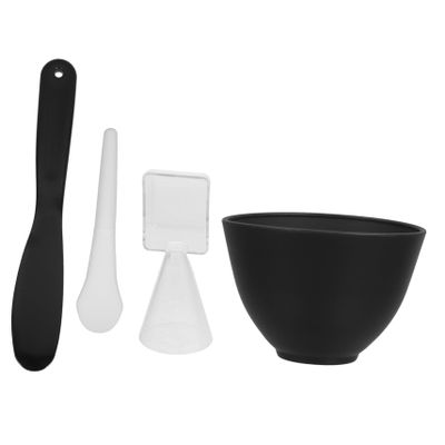ARTSEWPLY 1set Silicone Facial Mask Mixing Bowl Kit for Skincare Includes Applicator Measuring Spoon for Spa Use and Hair Oil Preparation Easy to Clean