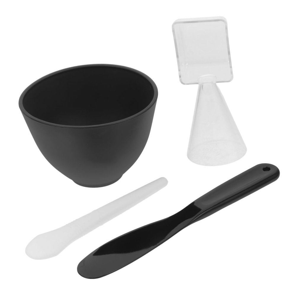 EXAOMBLE 1set Silicone Facial Mask Mixing Bowl Diy Skincare Tools with Applicator and Measuring Spoon for