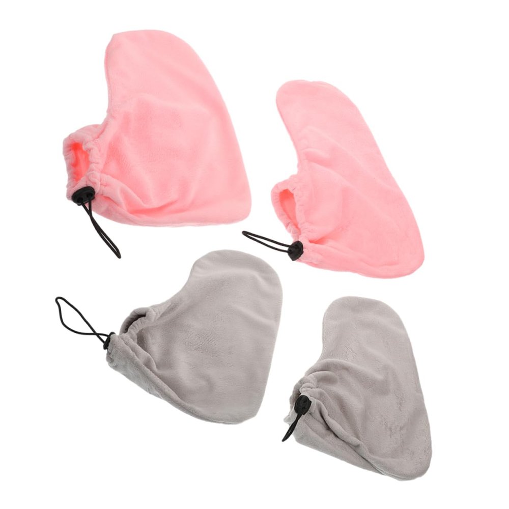Healifty 2pairs Paraffin Wax Foot Covers Soft Cotton Foot Wraps for Spa and Home Treatments for Moisturizing and Heat Retention Suitable for Beauty Salons and Massages