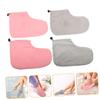 Healifty 2pairs Paraffin Wax Foot Covers Soft Cotton Foot Wraps for Spa and Home Treatments for Moisturizing and Heat Retention Suitable for Beauty Salons and Massages view 2
