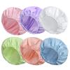 6 PCS Shower Caps for Women, Double Side Waterproof Shower Cap, Reusable Elastic Bath Caps for Shower, EVA Bathing Shower Caps, Bath Hair Caps - Candy Color view 1