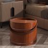 Multipurpose Foot Soaking Tub Wood Foot Basin,Sturdy Washing Bucket Tub Foot Tub with Leather Handle,Portable Foot Soaking Bath Basin,Families, Foot Bath Centers,Hotels view 1
