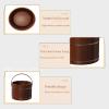 Multipurpose Foot Soaking Tub Wood Foot Basin,Sturdy Washing Bucket Tub Foot Tub with Leather Handle,Portable Foot Soaking Bath Basin,Families, Foot Bath Centers,Hotels view 4