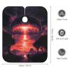 Atom Bomb Mushroom Cloud Hair Cutting Cape for Men Women Waterproof Barber Cape Adjustable Salon Haircut Capes view 2