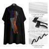 American Fishing Flag Hair Cutting Cape for Men Women Waterproof Barber Cape Adjustable Salon Haircut Capes view 4