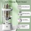 Electric Makeup Brush Cleaner Machine 2025 Automatic Spinning Makeup Brush Washer & Holder Quick Efficient for Deep Cleaning All Size Brushes, Portable for Travel Home Use, Gifts for Women(White) view 2