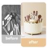 360 Degree Rotating Makeup Brush Holder Organizer Detachable Design 5 Slot Make up Brushes Cup for Cosmetics and Pencil Pen Organizer for Desk Makeup Organizer Skincare Storage for VanityCream view 3