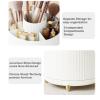360 Degree Rotating Makeup Brush Holder Organizer Detachable Design 5 Slot Make up Brushes Cup for Cosmetics and Pencil Pen Organizer for Desk Makeup Organizer Skincare Storage for VanityCream view 4