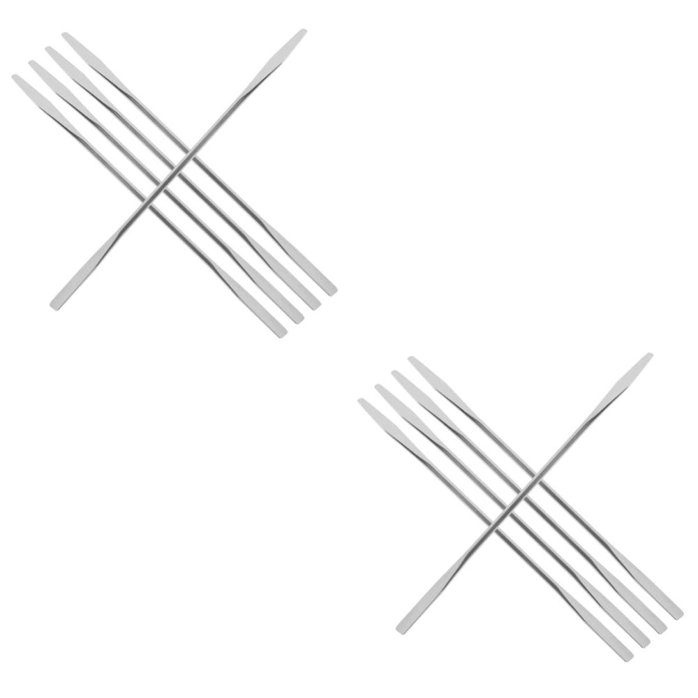 BESPORTBLE 10pcs Stainless Steel Makeup Stirring Spatula for Nail Art Gel Polish Multifunctional Mixing Rods for Nail Techs