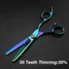 Professional Hair Cutting Shears, 6 inch Professional 440c Steel Green Scissor Cut Hair Scissors Haircut thinning Barber Cutting Shears Hairdressing Scissors (Color : Thinn( view 2
