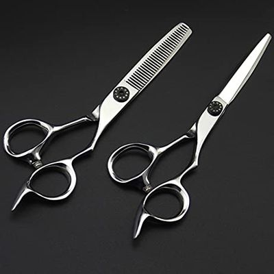 Professional Hair Cutting Shears, 6inch 440C Hairdressing Scissors Cutting Scissors Thinning Shears Professional Hair Shears (Set No Bag
