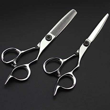 Professional Hair Cutting Shears, 6inch 440C Hairdressing Scissors Cutting Scissors Thinning Shears Professional Hair Shears (Set No Bag