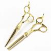 Hair Cutting Shears, 6 Inch Professional Gold Hair Cutting Scissors Flower Screw Haircut Thinning Barber Tools Shears Hairdressing Scissors Set( view 1