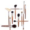 XMKJCHA 12pcs Original Wooden Makeup Brushes Set Beauty Professional Tools Complete Set, Brown view 3